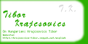 tibor krajcsovics business card
